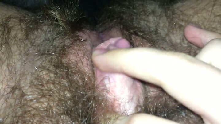 EXTREMELY Hairy FTM Plays With Huge Clit & Rabbit