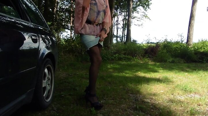 Tranny on a parking place in the Forrest