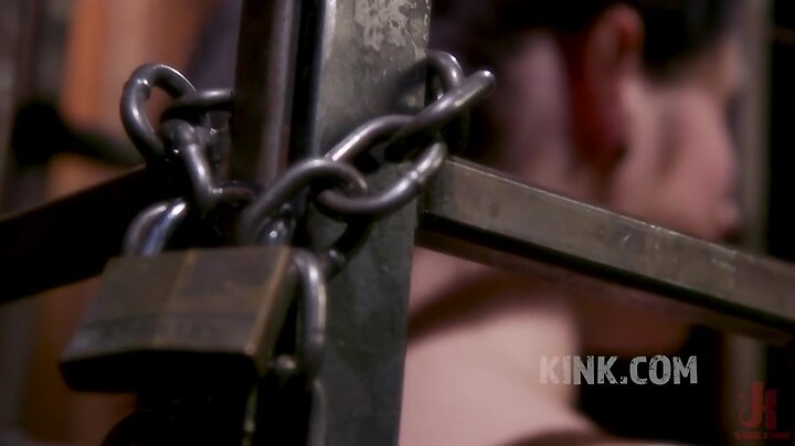 Chelsea Marie Uses Up Her Caged Sex Slave Violet Monroe