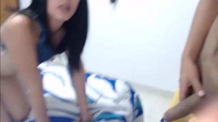She-Male Teenager Blowing Her Partner