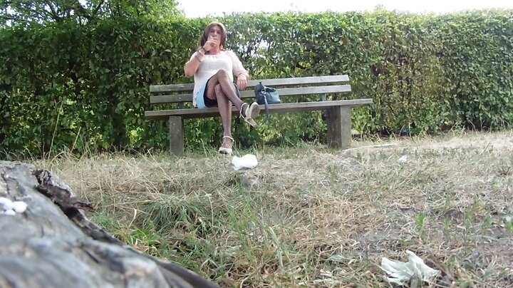 Ladyboy chillin in the Park