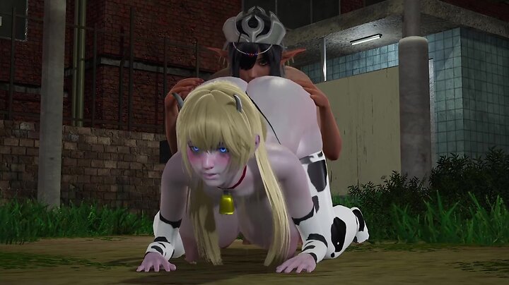 Hentai futa cow chick gets pounded by olga discordia futa elf