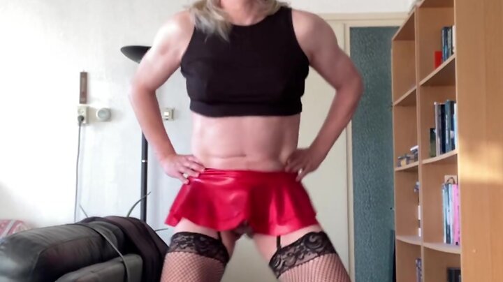 Cute Sissy Whore Learns to Dance from a Sassy Shemale Hooker