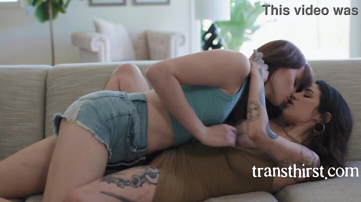 Stepmom explores new territory with trans stepdaughter in intimate encounter